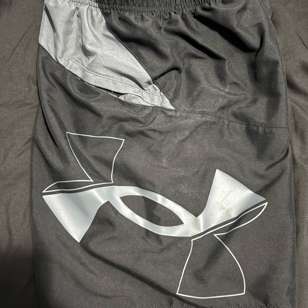 Under Armour Black and Gray Athletic Shorts
